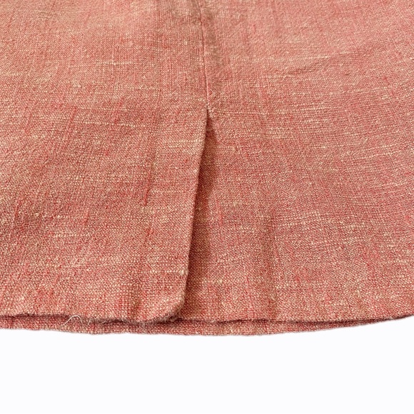 Burberry London Wool, Linen, & Silk Blend Pink Midi Pencil Skirt High Waisted 4 - Picture 7 of 12